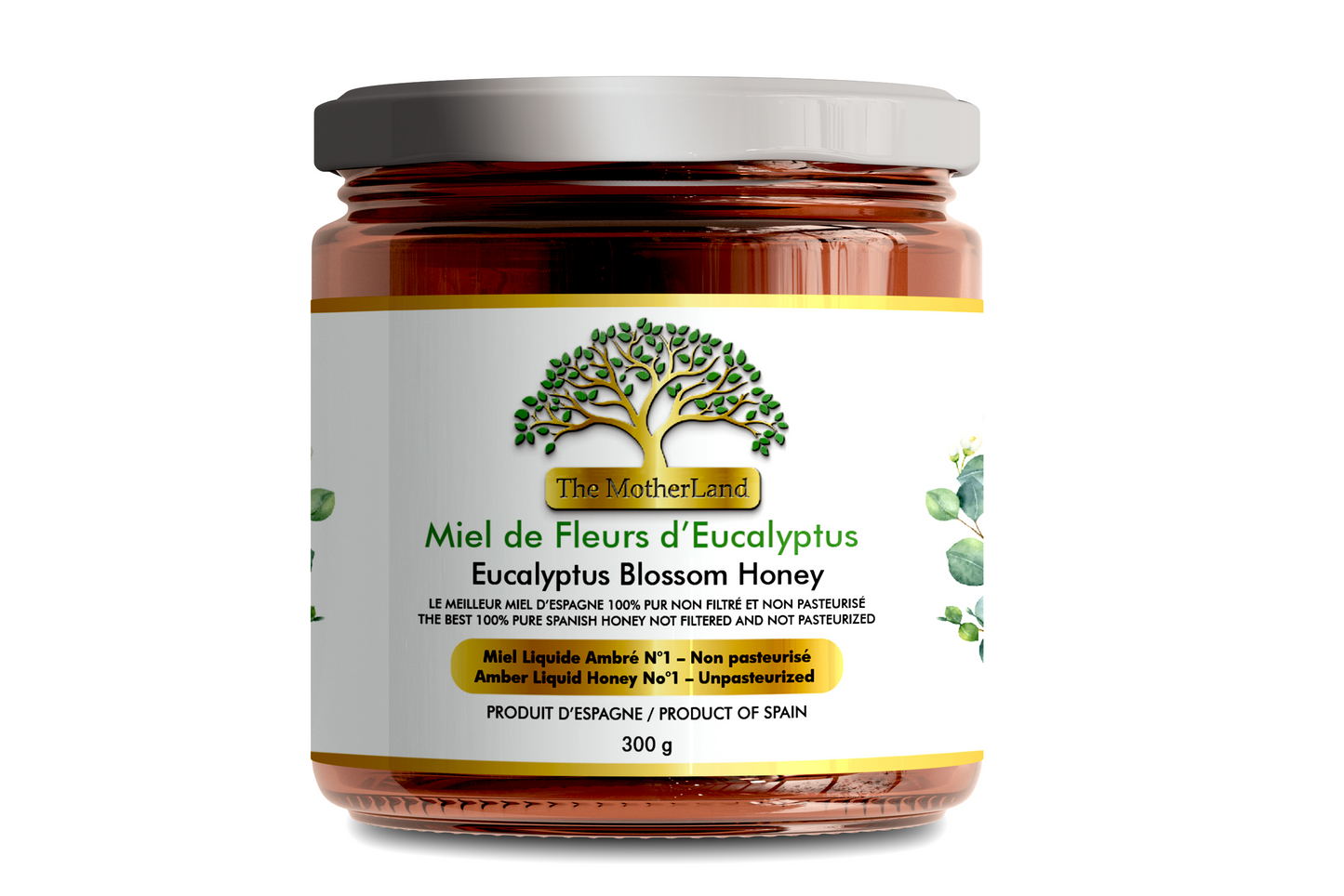 Eucalyptus Honey from Spain Unfiltered and Unpasteurized 500g